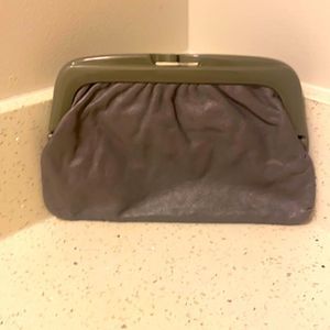 Beautiful genuine leather clutch Italian leather Euc